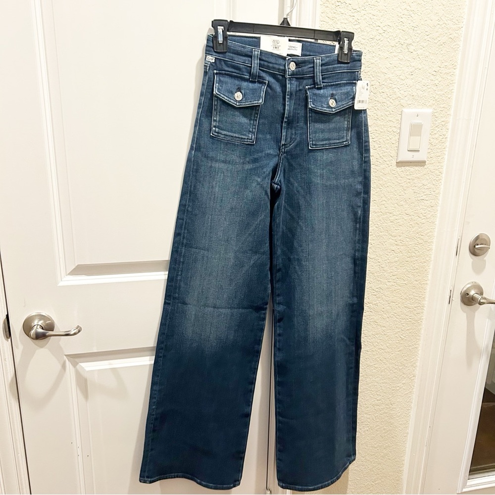 NWT Citizens of Humanity Raven Patch Pocket Wide Leg Jeans Regency Free People - Picture 5 of 8